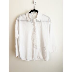 Cos White Button-Up Blouse, Size S